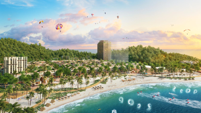 Tòa tháp căn hộ The Xanh 2 sở hữu tầm nhìn bốn mặt đắt giá. Ảnh 3D: Sun Property