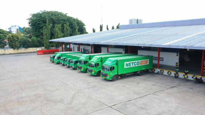 Hệ thống kho bãi, xe vận chuyển hiện đại, đồng bộ của Netco Post. Ảnh: Netco Post