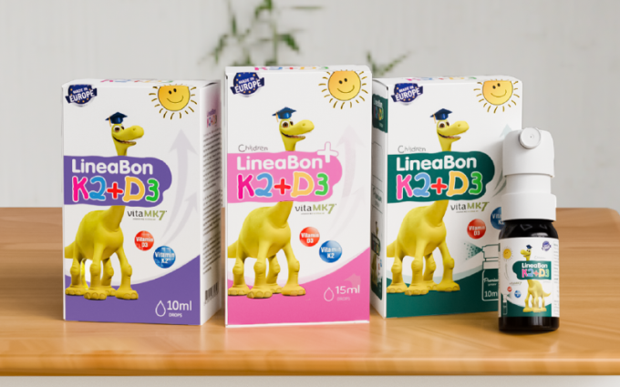 LineaBon K2+D3 - giải pháp bổ sung vi chất được chú trọng từ nguyên liệu đến công nghệ sản xuất. Ảnh: PharmaLinea