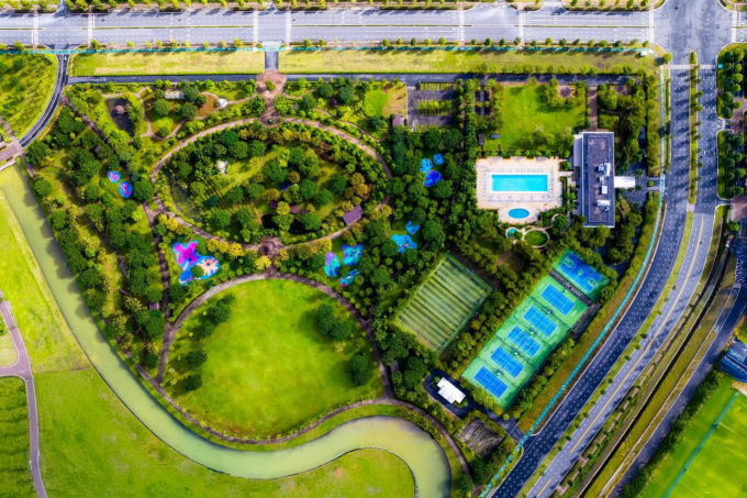 Tổ hợp tiện ích thể dục, thể thao và sự kiện Country Club rộng 3ha đã hoàn thiện. Ảnh: Nam Long