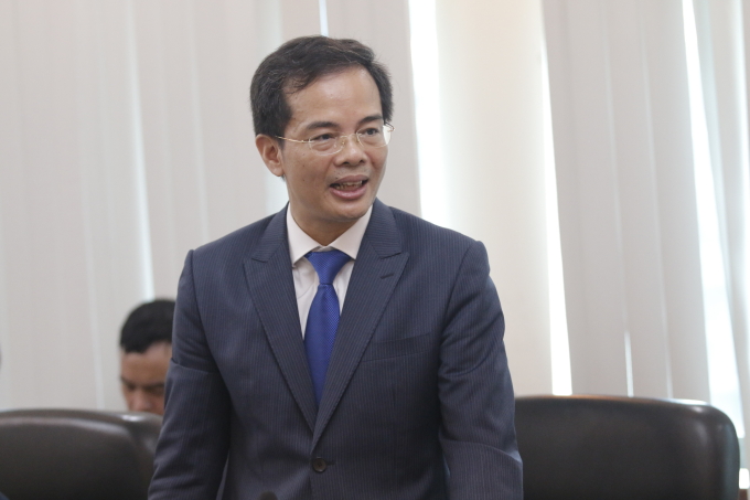 Ông Hoàng Ngọc Nhân, Viện trưởng Ứng dụng Công nghệ, trong buổi làm việc với Bộ trưởng Nguyễn Mạnh Hùng, ngày 3/7/2025. Ảnh: Thanh Hằng