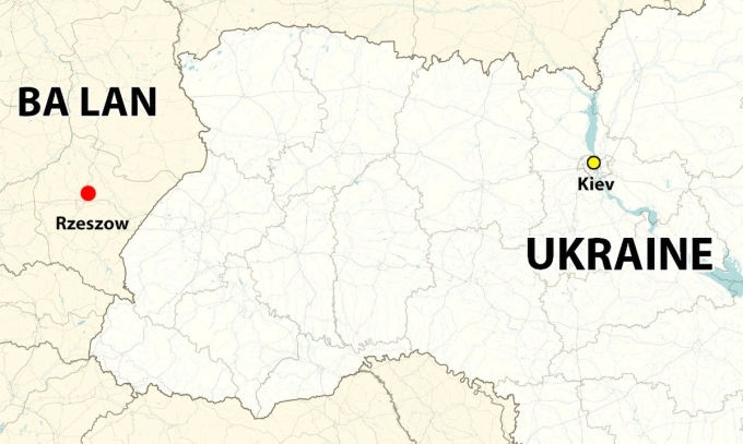 Vị trí Rzeszow. Đồ họa: RYV