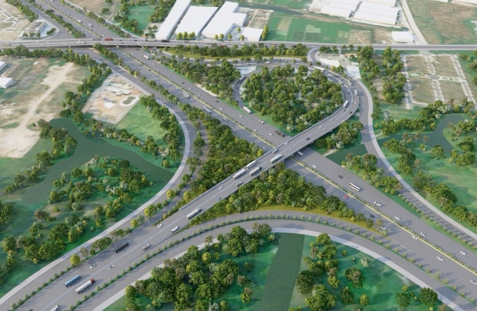 Thiết kế một đoạn cao tốc TP HCM - Mộc Bài. Ảnh: Công ty Tedi South
