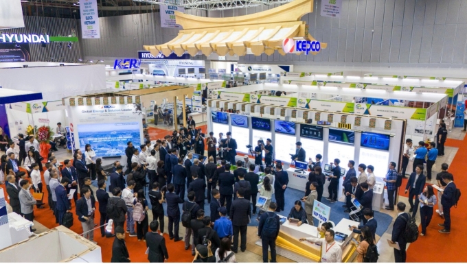 Gian hàng KEPCO tại triển lãm Elecs Vietnam 2025 tổ chức tại SECC, TP HCM. Ảnh: CLC