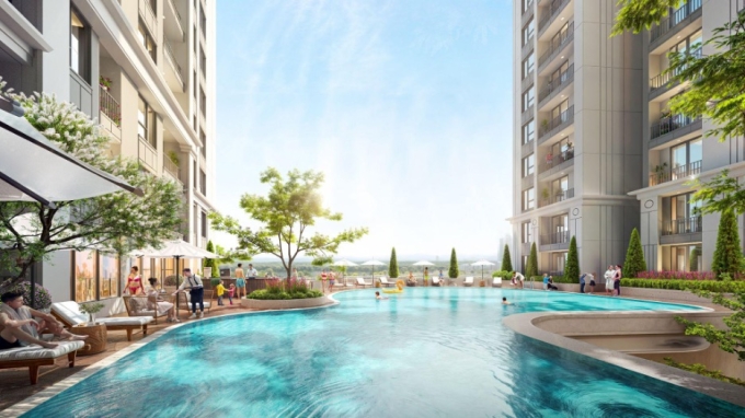 Bể bơi sky view sử dụng công nghệ điện phân muối tiên tiến