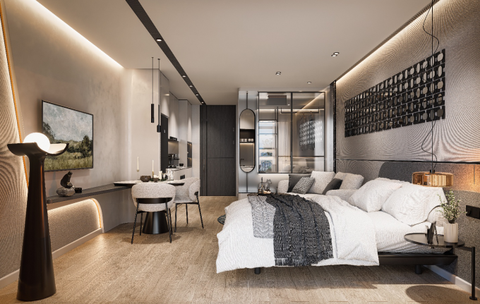 Thiết kế căn hộ studio. Ảnh: Pigroup