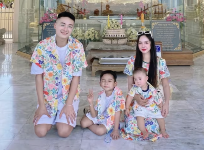 Brandon Yeo cùng vợ con ở Bangkok, Thái Lan. Ảnh: Nhân vật cung cấp
