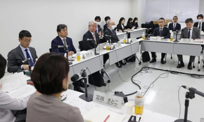 Hội đồng chuyên gia xem xét chương trình thực tập sinh tại Tokyo, năm 2023. Ảnh: Kyodo