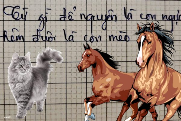 Đố vui tiếng Việt: Chữ nào thêm đuôi thành mèo từ ngựa?