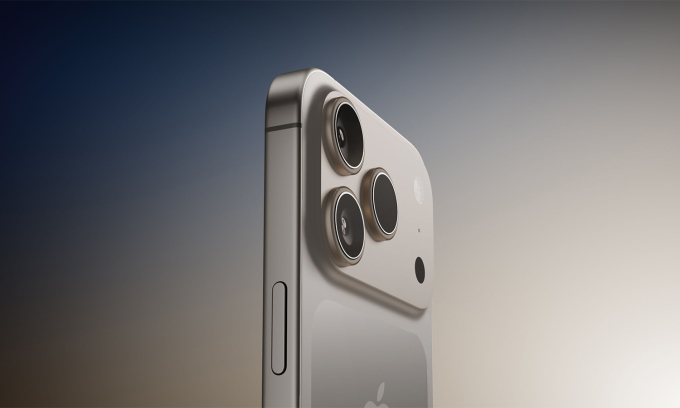 Cụm lồi camera kéo dài hết chiều ngang nhưng vẫn giữ thiết kế đặt tam giác ba ống kính. Ảnh minh họa: Macrumors