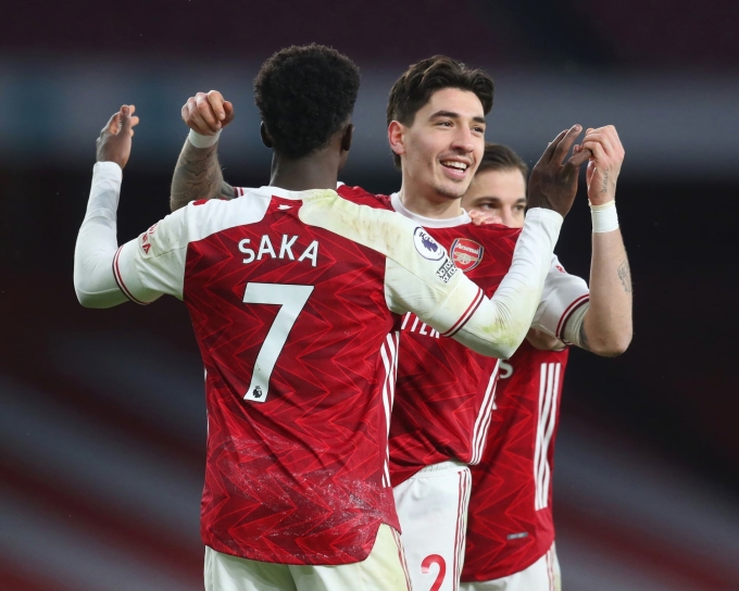Bellerín khi còn gắn bó với Arsenal. Ảnh: Catherine Ivill/Reuters