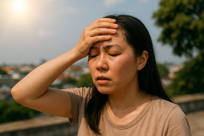 Mệt mỏi, kiệt sức cũng có thể là dấu hiệu cảnh báo nhồi máu cơ tim. Ảnh tạo bởi AI