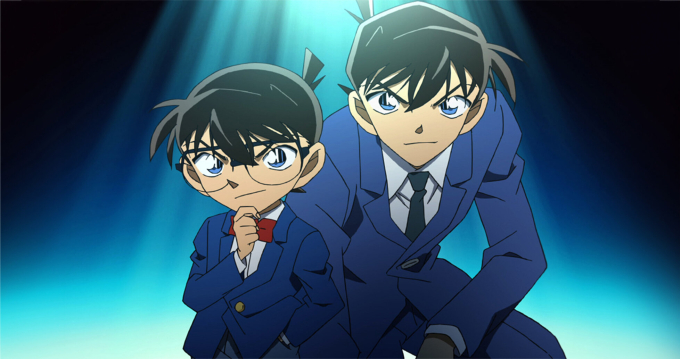 Tạo hình cậu bé Conan (trái) và Shinichi Kudo. Ảnh: Netflix