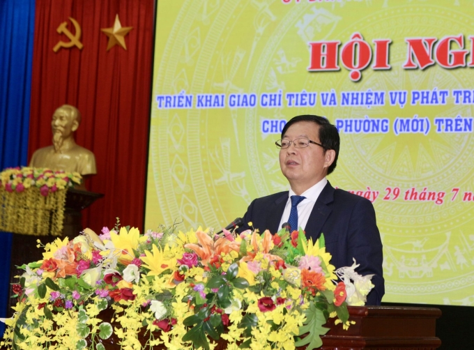 Bí thư Tỉnh ủy Hồ Quốc Dũng phát biểu chỉ đạo