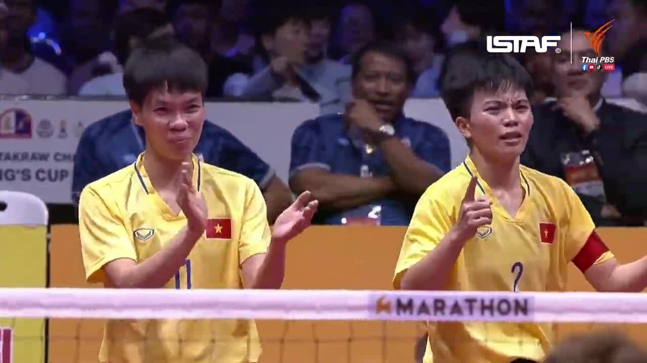 Diễn biến cuối trận chung kết cầu mây 4 nữ giữa Việt Nam và Thái Lan ở giải vô địch thế giới 2025