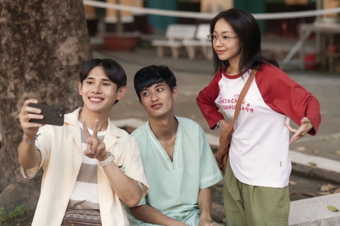 Từ phải qua: Hoàng Hà, Avin Lu, Quỳnh Lý trong một phân cảnh Điều ước cuối cùng. Ảnh: Đoàn phim cung cấp