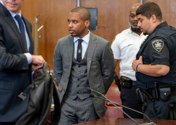 Tyrese Haspil ra tòa ở New York, năm 2024. Ảnh: NYP