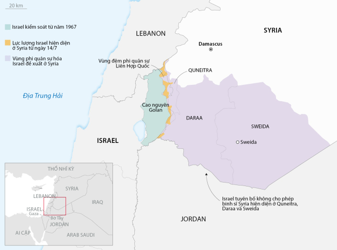 Vị trí Sweida, Syria. Đồ họa: CNN