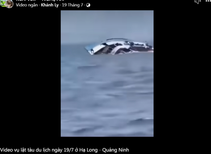 Video tàu chìm ở Congo được một người dùng ghi thành vụ lật tàu ngày 19/7. Ảnh chụp màn hình