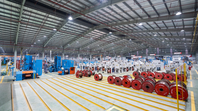 Sản xuất dây cáp điện tại nhà máy Cadivi. Ảnh: Gelex Electric