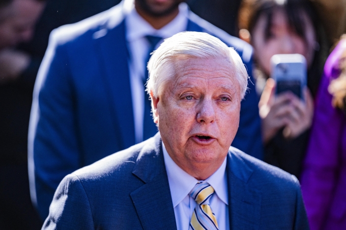 Thượng nghị sĩ Mỹ Lindsey Graham tại Washington ngày 5/12/2023. Ảnh: AFP