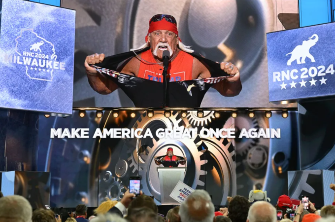 Hogan phát biểu tại Đại hội toàn quốc của Đảng Cộng hòa năm 2024. Ảnh: CNN