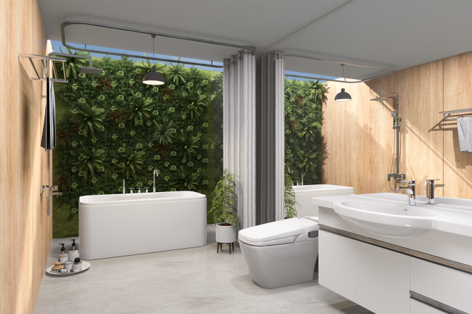 Doanh nghiệp cung cấp các thiết bị vệ sinh với thiết kế hiện đại. Ảnh: Caesar