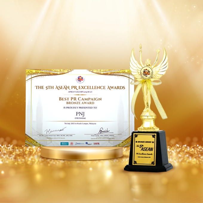 PNJ đạt giải Đồng tại hạng mục Best PR Campaign. Ảnh: PNJ