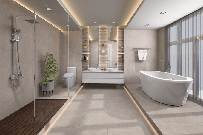 Các thiết bị nhà vệ sinh của doanh nghiệp. Ảnh: Caesar