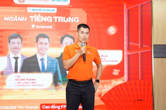 Thầy Vũ Chí Thành chia sẻ về ngành Tiếng Trung tại Trường Cao đẳng FPT Polytechnic. Ảnh: Trường Cao đẳng FPT Polytechnic