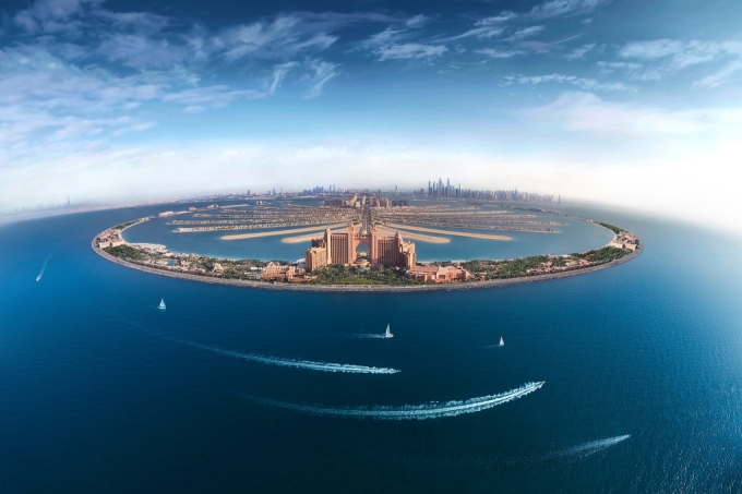 Đảo cọ Palm Jumeirah tại Dubai. Ảnh: Atlantis