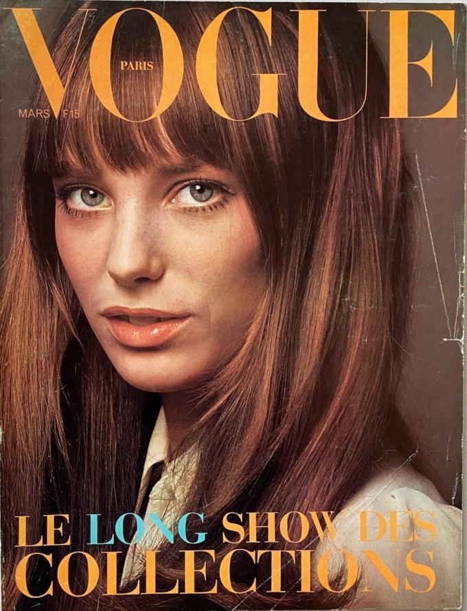 Jane Birkin nhiều lần làm gương mặt bìa tạp chí Vogue. Ảnh: Vogue