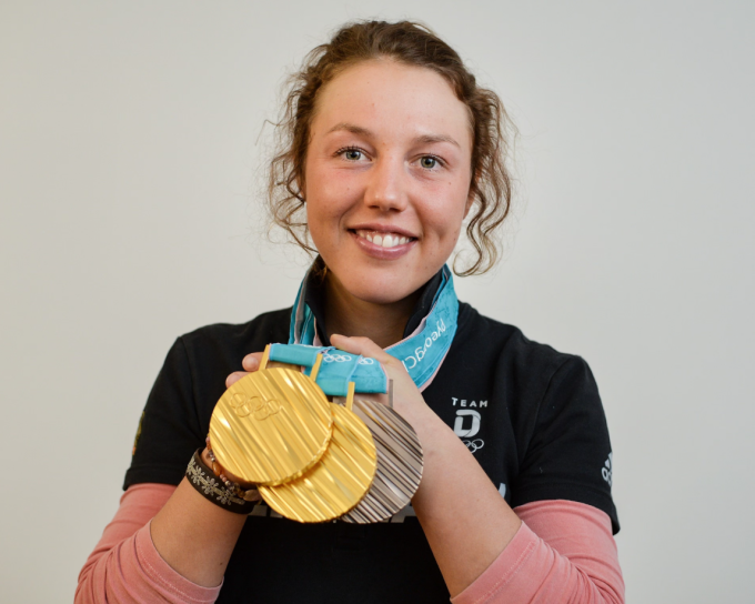 Laura Dahlmeier, VĐV giành được ba huy chương Olympic tại Thế vận hội mùa đông PyeongChang 2018, qua đời ở tuổi 31. Ảnh: EPA