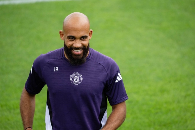 Bryan Mbeumo trong buổi tập đầu tiên cùng Man Utd. Ảnh: Man Utd