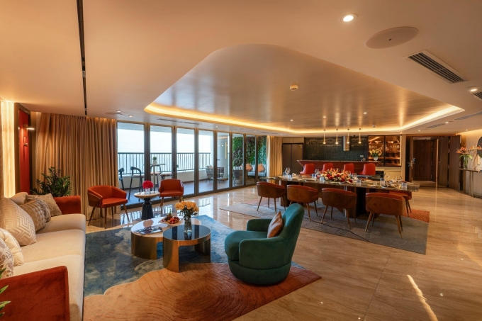 Khu vực tổ chức tiệc VVIP tầng Presidential Suite. Ảnh: Vias Hotel Vũng Tàu