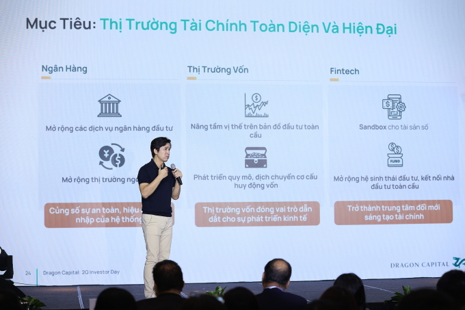 Ông Lê Anh Tuấn chia sẻ về tầm nhìn nền kinh tế trong dài hạn. Ảnh: Dragon Capital