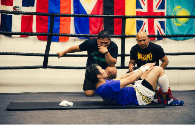 Manny Pacquiao tập luyện tại phòng tập Wild Card Boxing ngày 1/7. Ảnh: ESPN