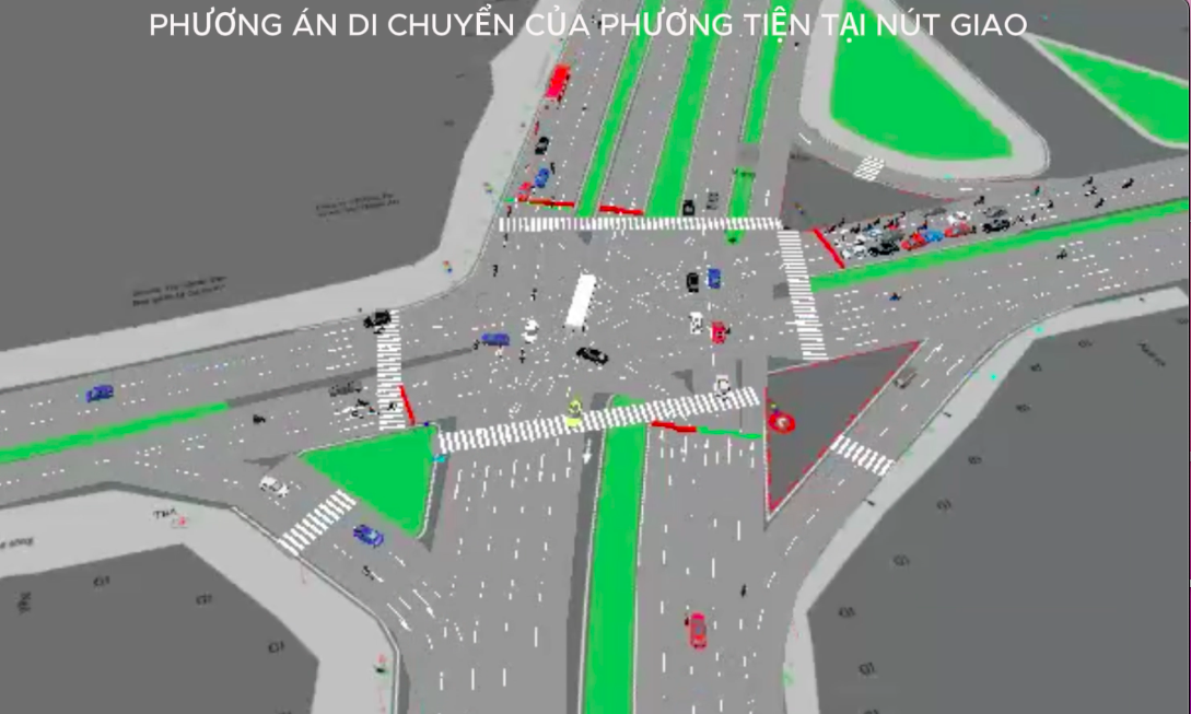 Phân làn đường Phạm Văn Đồng