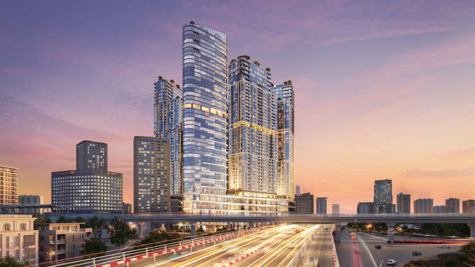Phối cảnh Sun Feliza Suites tọa lạc tại tâm điểm giao thoa hạ tầng, giao thông và tiện ích của Thủ đô. Ảnh: Sun Property