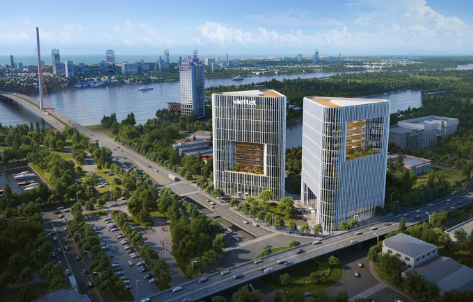 Phối cảnh tòa nhà Viettel Đà Nẵng.