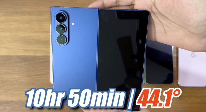 Thời lượng sử dụng pin Z Fold7 trong bài test của Techdroider là 10 tiếng 50 phút.