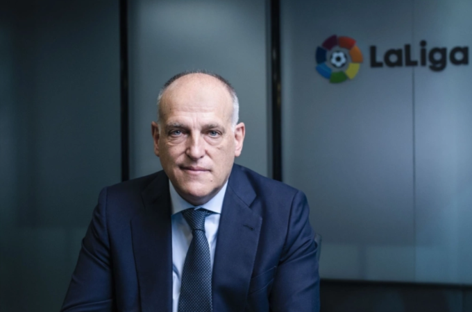 Chủ tịch La Liga, Javier Tebas. Ảnh: AFP