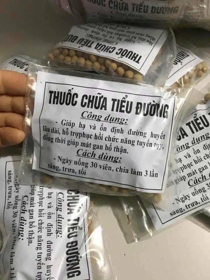 Một loại thuốc chữa tiểu đường tự xưng gia truyền quảng cáo trên mạng. Ảnh chụp màn hình
