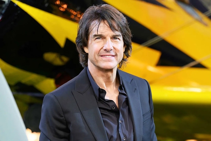 Tom Cruise tại buổi quảng bá phim Mission: Impossible 8 ở London hôm 15/5. Ảnh: WireImage