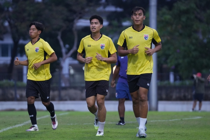 U23 Thái Lan tập luyện tại Indonesia ngày 15/7/2025. Ảnh: FAT