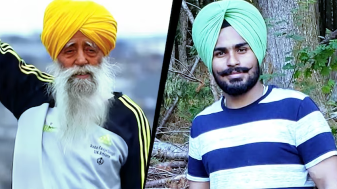 Fauja Singh (trái) và nghi phạm Amritpal Singh Dhillon (phải).