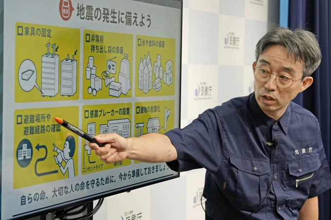 Ông Ayataka Ebita, viên chức Cục Khí tượng Nhật Bản (JMA). Ảnh: Kyodo News