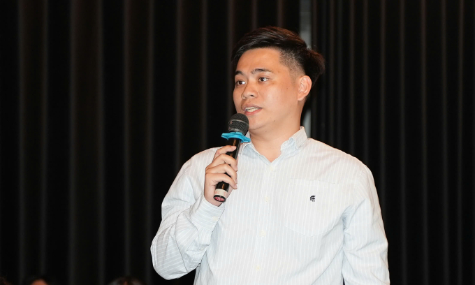 Ông Lê Viết Đông Hiếu, Trưởng phòng Phát triển bền vững Duy Tân Recycling tại sự kiện. Ảnh: BSA