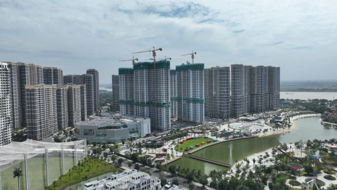 Lễ cất nóc dự án diễn ra hôm 31/7. Ảnh: Vinhomes