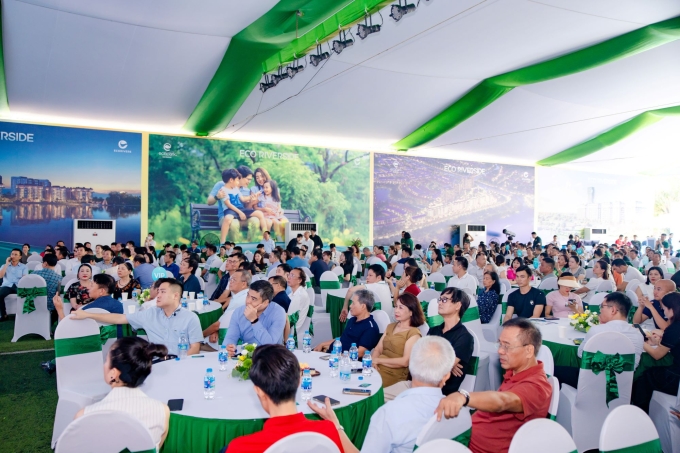 Hơn 600 nhà đầu tư đã đến tham dự lễ mở bán dự án Eco Riverside. Ảnh: Ecopark Hải Dương